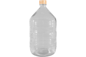 Бутыль "Рифленая" ГВ62 с крышкой прозрачная, 15 л.
